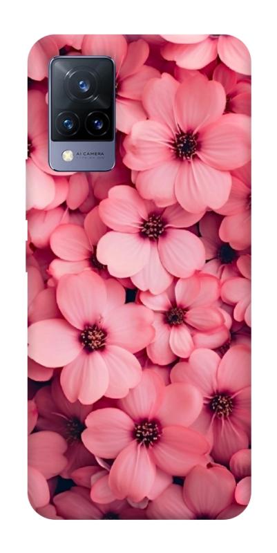 Чохол itsPrint Pink flowers для Vivo V21, квіти, купити оптом з доставкою