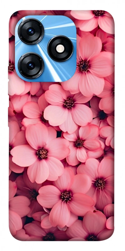 Чехол itsPrint Pink flowers для TECNO Spark 10 Pro, цветы, купить оптом с доставкой