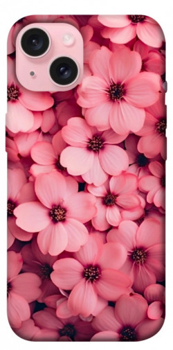 Чехол itsPrint Pink flowers для Apple iPhone 15 (6.1")
