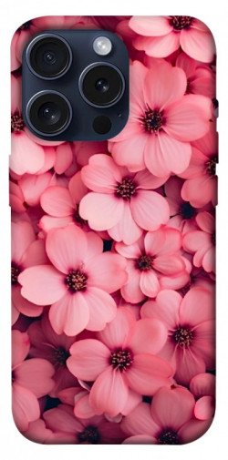 Чехол itsPrint Pink flowers для Apple iPhone 15 Pro (6.1")