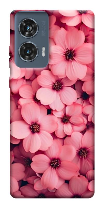 Чохол itsPrint Pink flowers для Motorola Edge 50 Fusion, квіти, купити оптом з доставкою