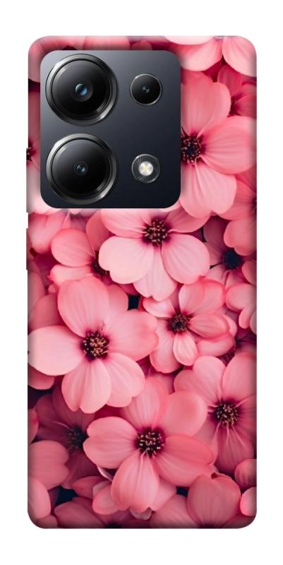 Чехол itsPrint Pink flowers для Xiaomi Redmi 13 4G / Poco M6 4G, цветы, купить оптом с доставкой