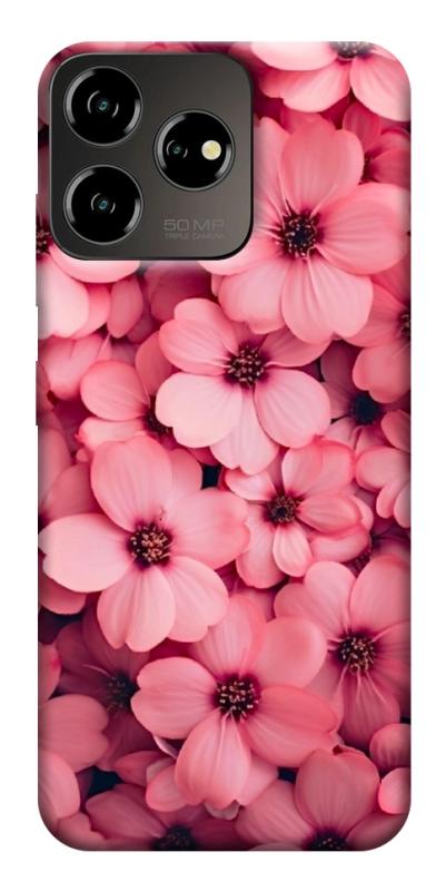 Чехол itsPrint Pink flowers для ZTE Blade V50 Desing 4G, цветы, купить оптом с доставкой