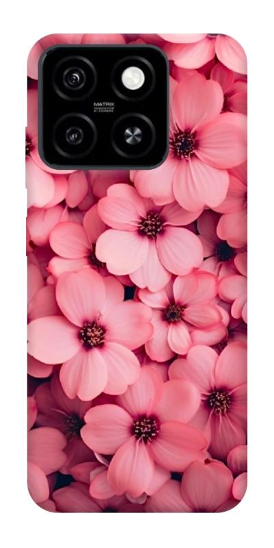 Чехол itsPrint Pink flowers для ZTE Blade A55 4G, цветы, купить оптом с доставкой