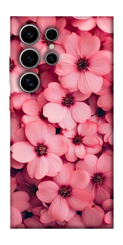 Чехол itsPrint Pink flowers для Samsung Galaxy S25 Ultra, цветы, купить оптом с доставкой