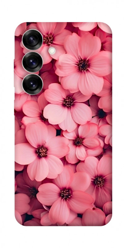 Чехол itsPrint Pink flowers для Samsung Galaxy S25+, цветы, купить оптом с доставкой