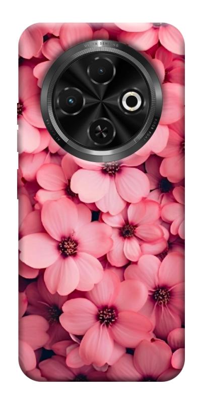 Чохол itsPrint Pink flowers для TECNO Spark 30C, квіти, купити оптом з доставкою