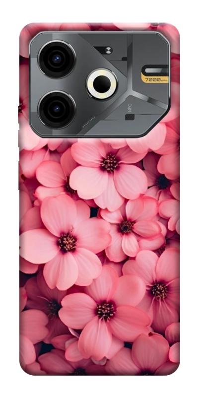 Чехол itsPrint Pink flowers для TECNO Pova 6 Neo (LI6), цветы, купить оптом с доставкой