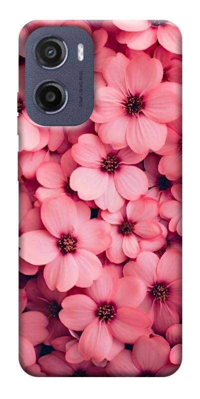 Чехол itsPrint Pink flowers для Motorola Moto G05, цветы, купить оптом с доставкой