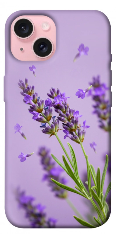 Чехол itsPrint Lavender purple для Apple iPhone 15 (6.1"), цветы, купить оптом с доставкой