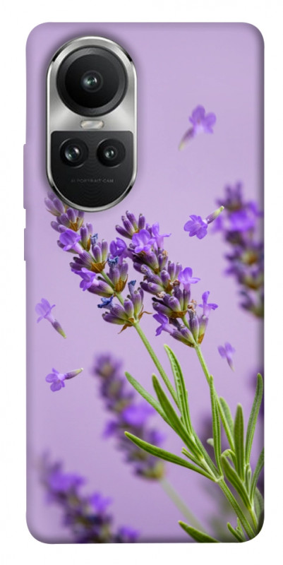 Чехол itsPrint Lavender purple для Oppo Reno 10, цветы, купить оптом с доставкой