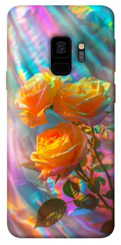 Чохол itsPrint Golden rose для Samsung Galaxy S9, квіти, купити оптом з доставкою