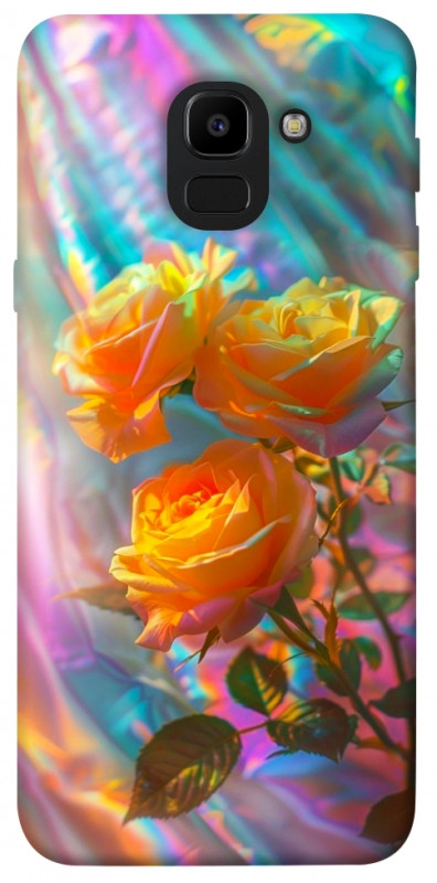 Чехол itsPrint Golden rose для Samsung J600F Galaxy J6 (2018), цветы, купить оптом с доставкой