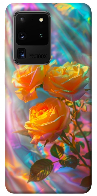 Чехол itsPrint Golden rose для Samsung Galaxy S20 Ultra, цветы, купить оптом с доставкой