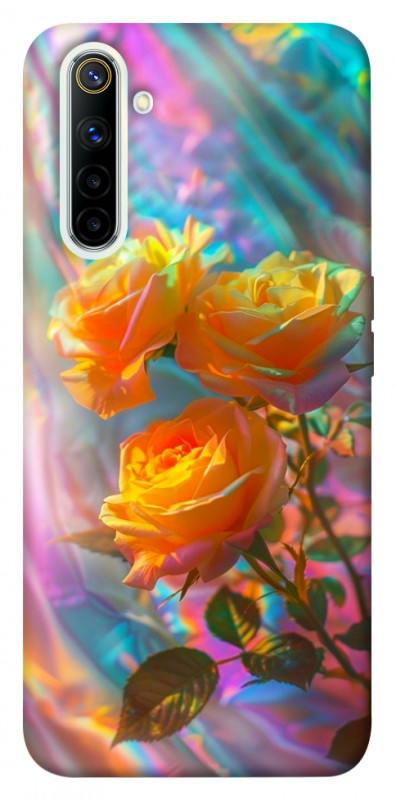 Чехол itsPrint Golden rose для Realme 6, цветы, купить оптом с доставкой