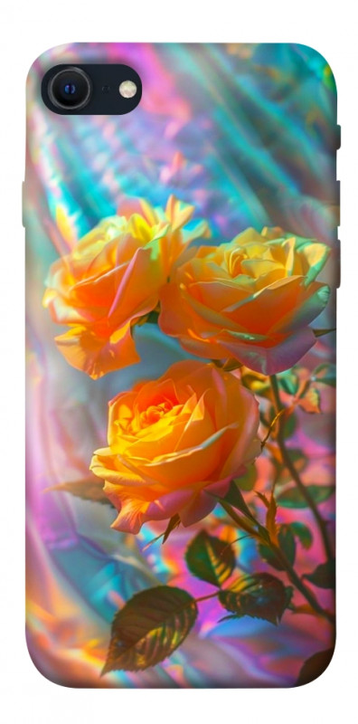 Чехол itsPrint Golden rose для Apple iPhone SE (2020), цветы, купить оптом с доставкой