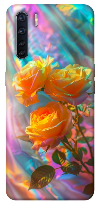 Чехол itsPrint Golden rose для Oppo A91, цветы, купить оптом с доставкой