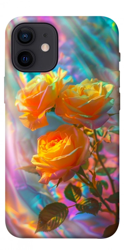 Чохол itsPrint Golden rose для Apple iPhone 12 mini (5.4"), квіти, купити оптом з доставкою