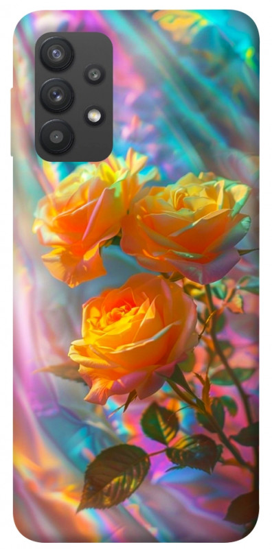 Чехол itsPrint Golden rose для Samsung Galaxy A32 (A325F) 4G, цветы, купить оптом с доставкой