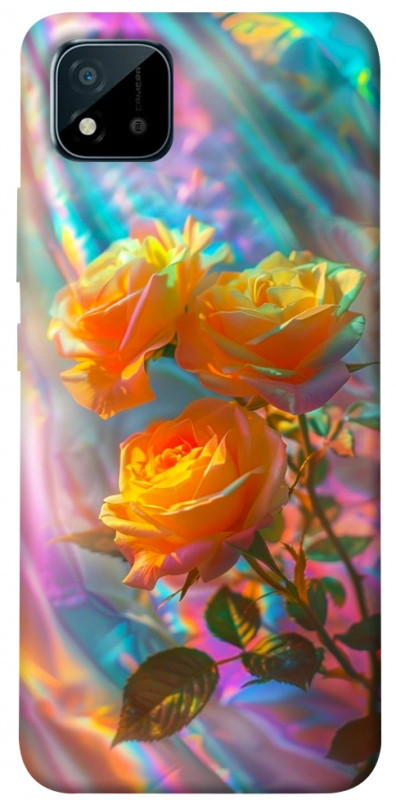 Чехол itsPrint Golden rose для Realme C11 (2021), цветы, купить оптом с доставкой