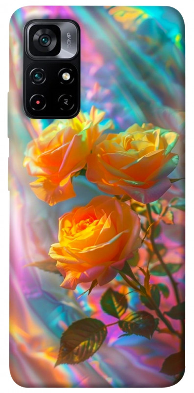 Чехол itsPrint Golden rose для Xiaomi Poco M4 Pro 5G, цветы, купить оптом с доставкой