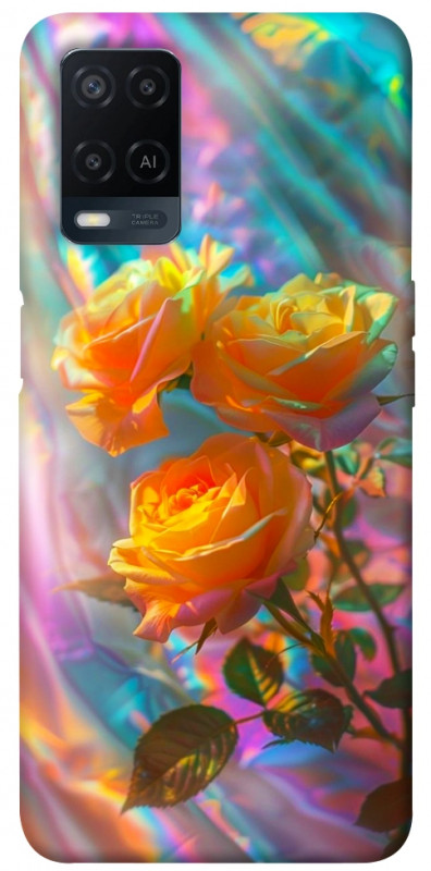 Чехол itsPrint Golden rose для Oppo A16s / A16, цветы, купить оптом с доставкой