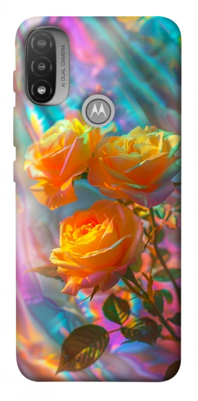 Чехол itsPrint Golden rose для Motorola Moto E20, цветы, купить оптом с доставкой