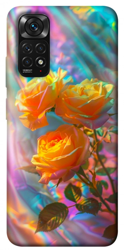 Чехол itsPrint Golden rose для Xiaomi Redmi Note 11 (Global) / Note 11S, цветы, купить оптом с доставкой