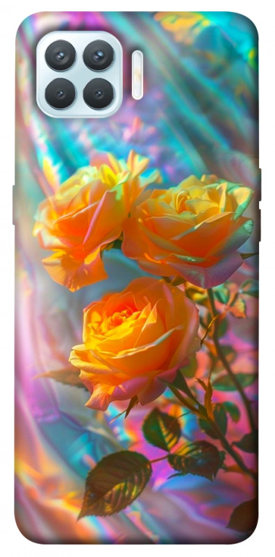 Чехол itsPrint Golden rose для Oppo F17 Pro, цветы, купить оптом с доставкой