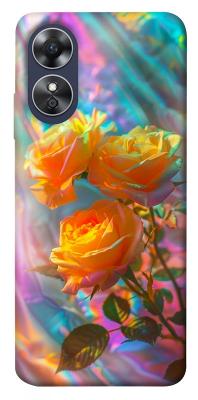 Чехол itsPrint Golden rose для Oppo A17, цветы, купить оптом с доставкой
