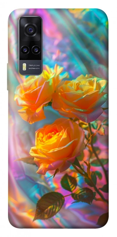 Чехол itsPrint Golden rose для Vivo Y31, цветы, купить оптом с доставкой