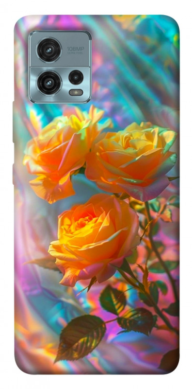 Чехол itsPrint Golden rose для Motorola Moto G72, цветы, купить оптом с доставкой
