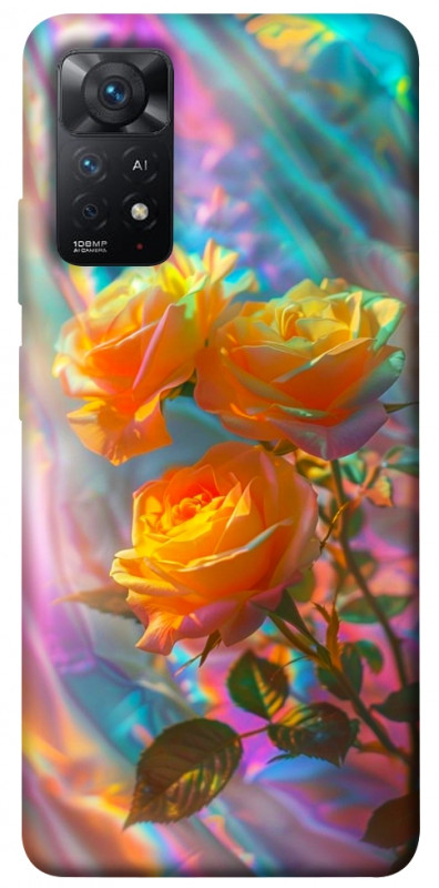 Чехол itsPrint Golden rose для Xiaomi Redmi Note 11 Pro 4G/5G, цветы, купить оптом с доставкой