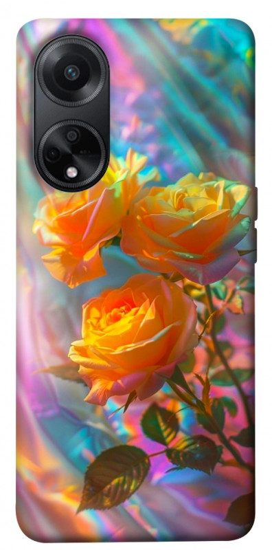 Чехол itsPrint Golden rose для Oppo A58 4G, цветы, купить оптом с доставкой