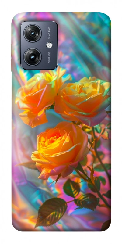 Чехол itsPrint Golden rose для Motorola Moto G54, цветы, купить оптом с доставкой