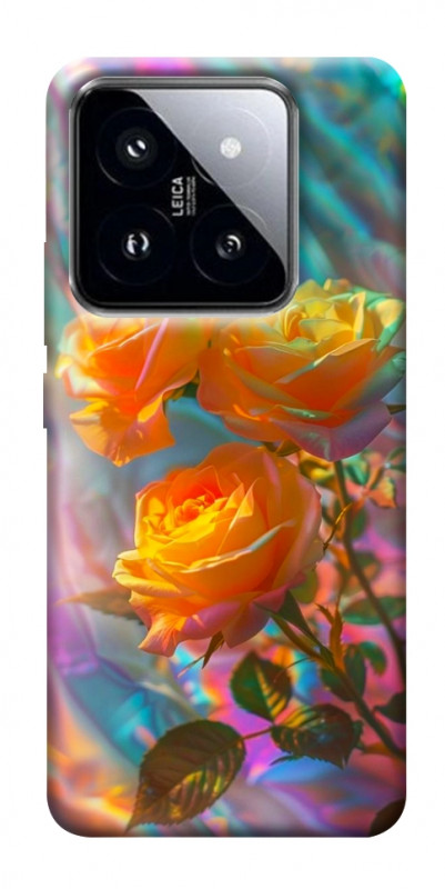 Чохол itsPrint Golden rose для Xiaomi 14 Pro, квіти, купити оптом з доставкою