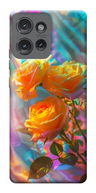 Чехол itsPrint Golden rose для Motorola Edge 50, цветы, купить оптом с доставкой