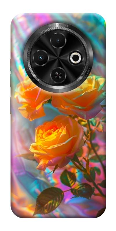 Чохол itsPrint Golden rose для TECNO Spark 30C, квіти, купити оптом з доставкою