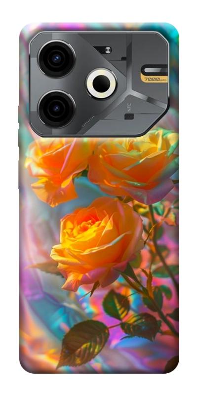 Чехол itsPrint Golden rose для TECNO Pova 6 Neo (LI6), цветы, купить оптом с доставкой