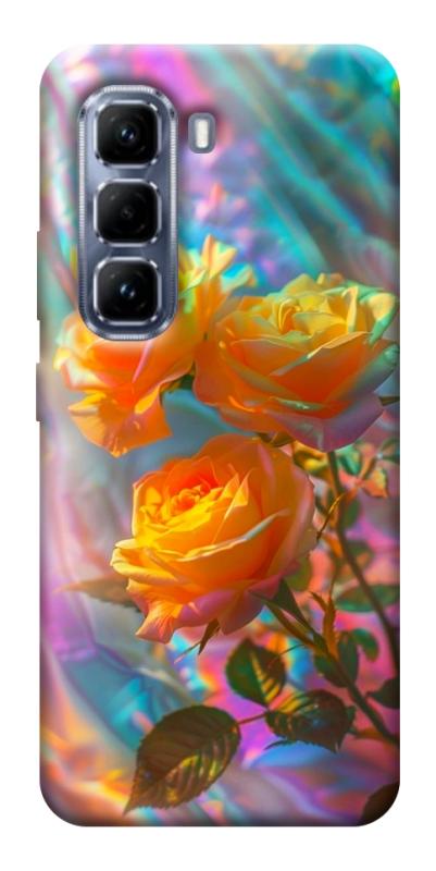 Чехол itsPrint Golden rose для Infinix Hot 50 Pro, цветы, купить оптом с доставкой