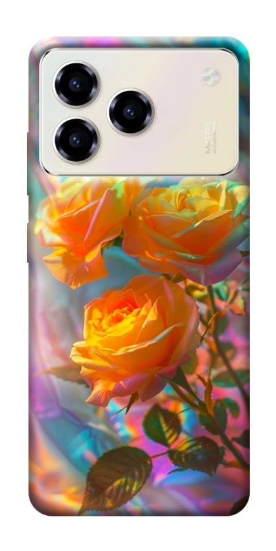 Чехол itsPrint Golden rose для ZTE Blade A76, цветы, купить оптом с доставкой