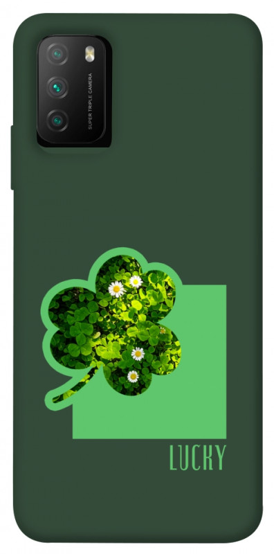 Чехол itsPrint Clover sign для Xiaomi Poco M3, цветы, купить оптом с доставкой