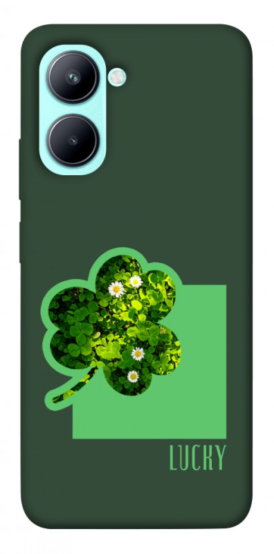 Чехол itsPrint Clover sign для Realme C33, цветы, купить оптом с доставкой