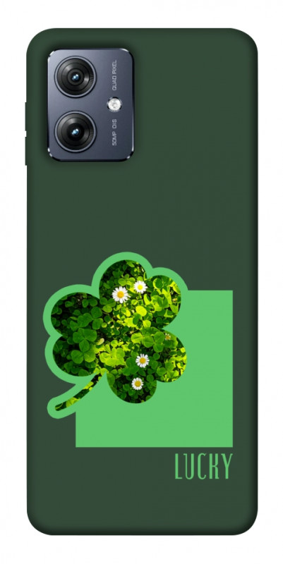 Чехол itsPrint Clover sign для Motorola Moto G54, цветы, купить оптом с доставкой