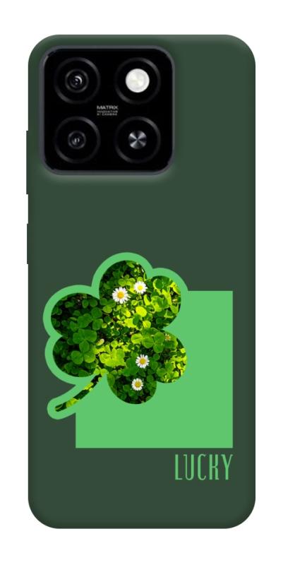 Чехол itsPrint Clover sign для ZTE Blade A55 4G, цветы, купить оптом с доставкой