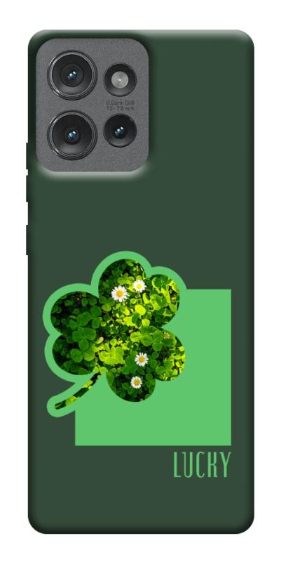 Чехол itsPrint Clover sign для Motorola Edge 50, цветы, купить оптом с доставкой