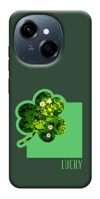 Чехол itsPrint Clover sign для TECNO Spark Go 1, цветы, купить оптом с доставкой
