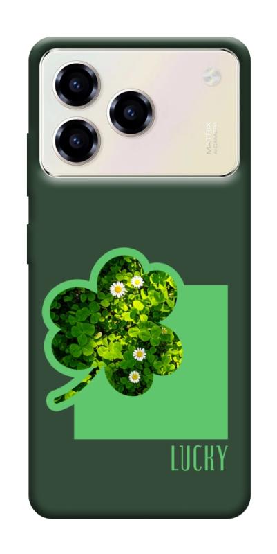 Чехол itsPrint Clover sign для ZTE Blade A76, цветы, купить оптом с доставкой