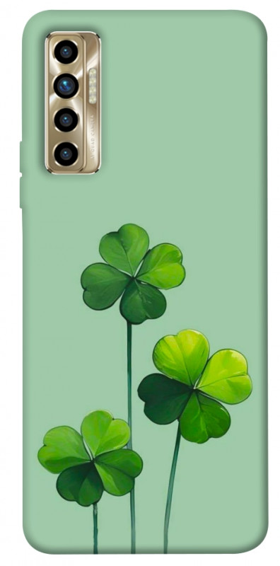 Чехол itsPrint Lucky clover для TECNO Camon 17P, цветы, купить оптом с доставкой