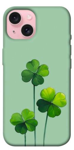 Чехол itsPrint Lucky clover для Apple iPhone 15 (6.1")